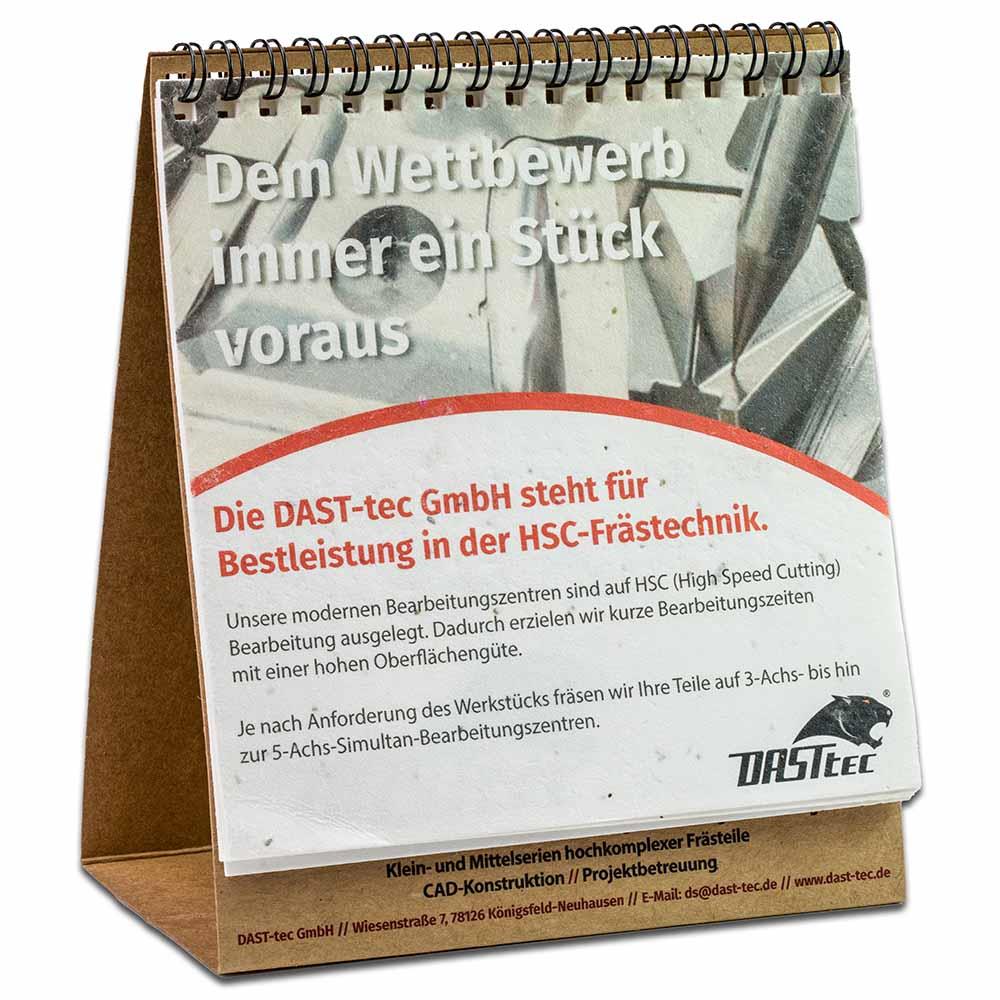 Samenpapier-Tischkalender - Weihnachten - Minze