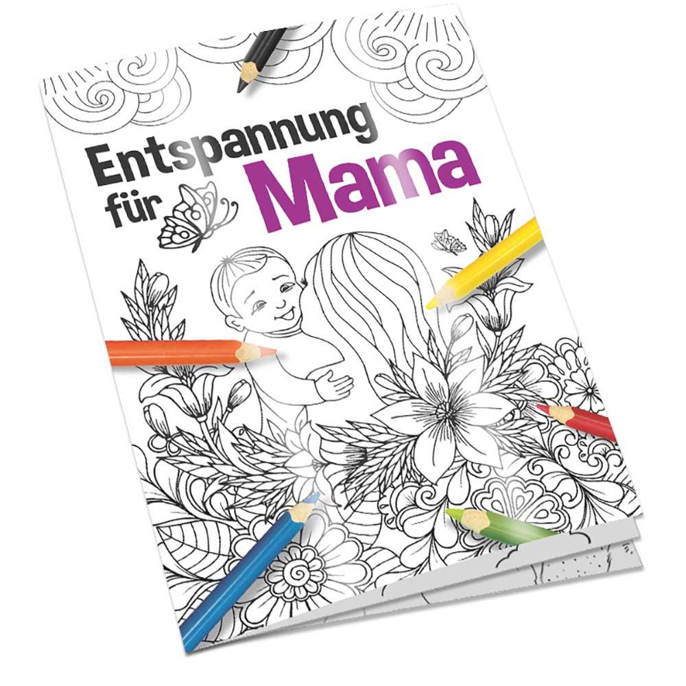 Malbuch / Mal-Set A6 - Entspannung für Mama - Malset mit individuellen Vorder- und Rückseiten