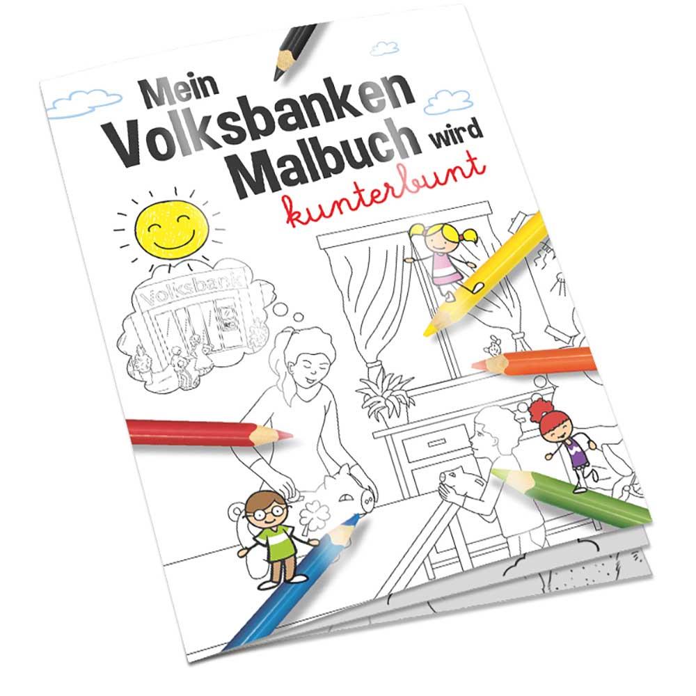 Malbuch / Mal-Set A6 - Volksbanken - Malbuch neutral