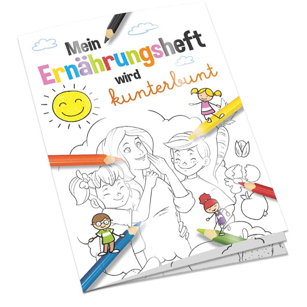 Malbuch / Mal-Set A6 - Ernährung - Malbuch mit 1-c Logoeindruck