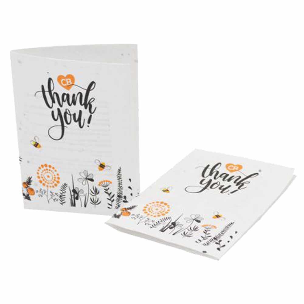 Samenpapier DIN A6 - Klappkarte - Mohnblume, Druck 4/0-c