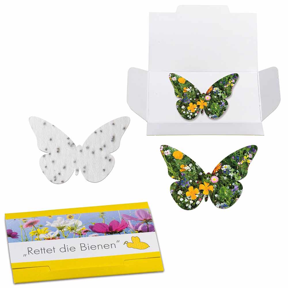 Samenpapier in Klappkärtchen - Ostern - Schmetterling