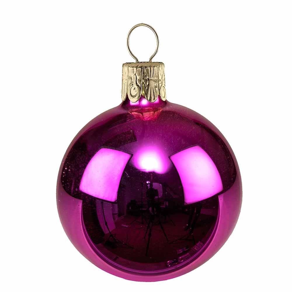 Traditionelle Glaskugel - glanz-pink 523