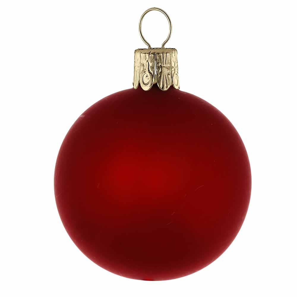 Traditionelle Glaskugel - matt-rot 554
