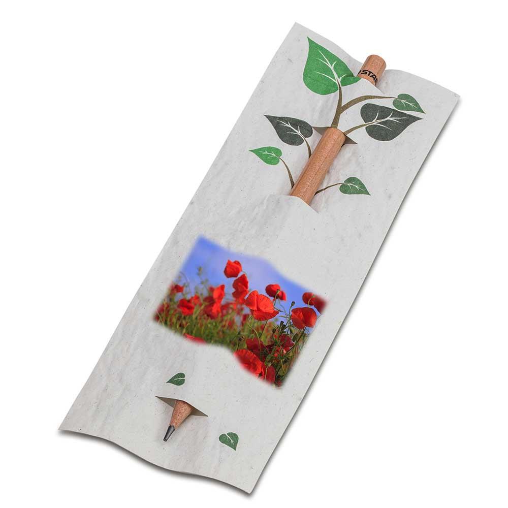 Bleistift im Samenpapieretui - Ostern - Mohnblume, Druck 4/4-c