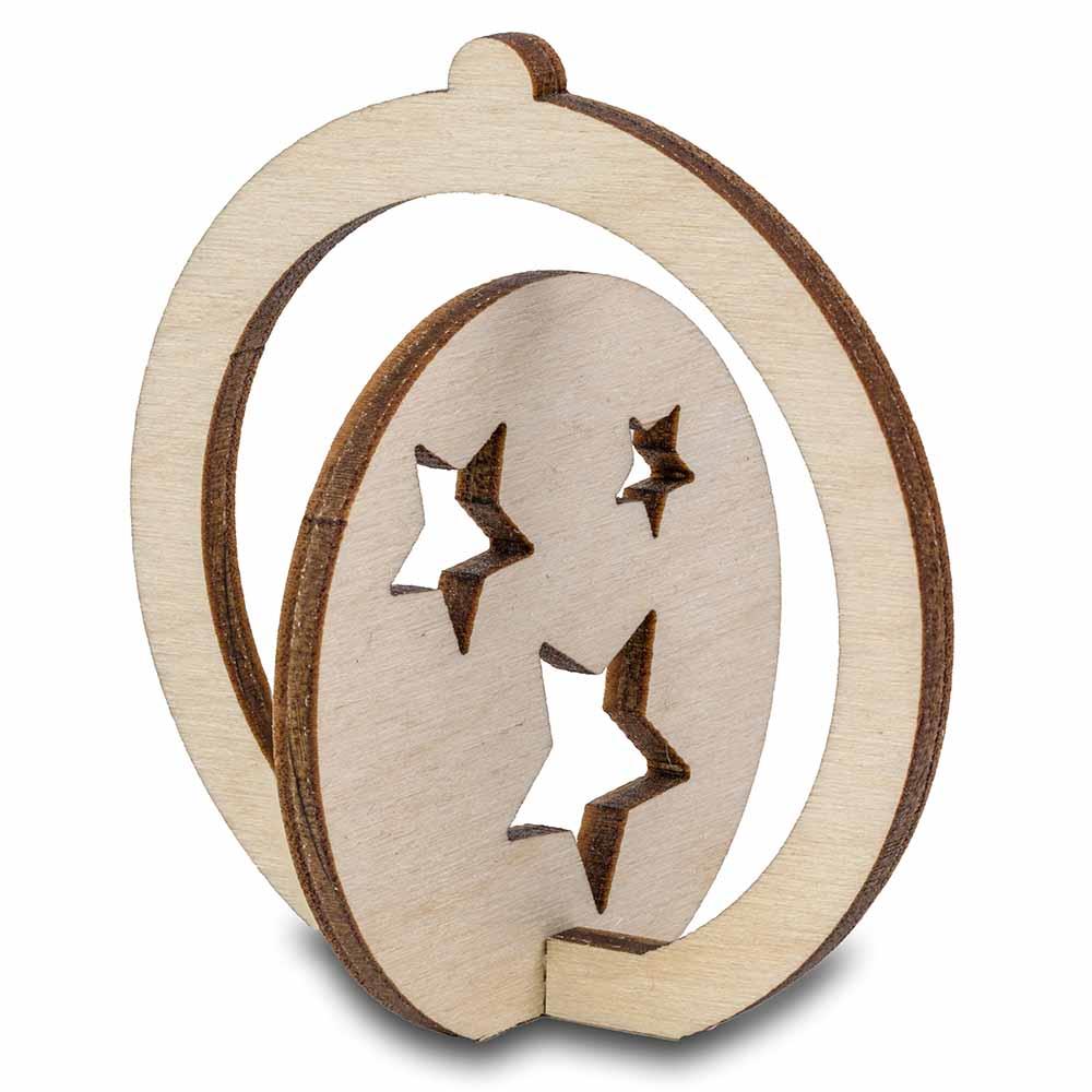 Holzfiguren-Karte - Weihnachtskugel