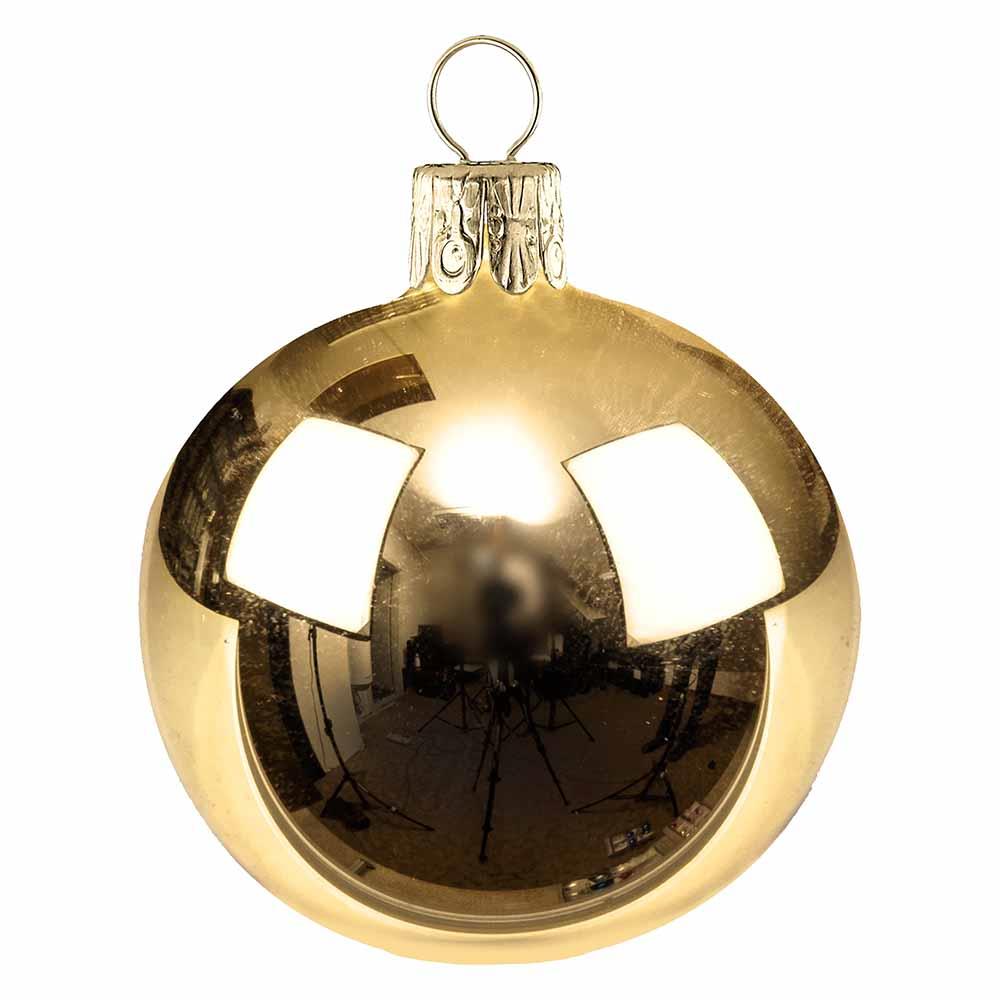 Traditionelle Glaskugel - glanz-gold 243