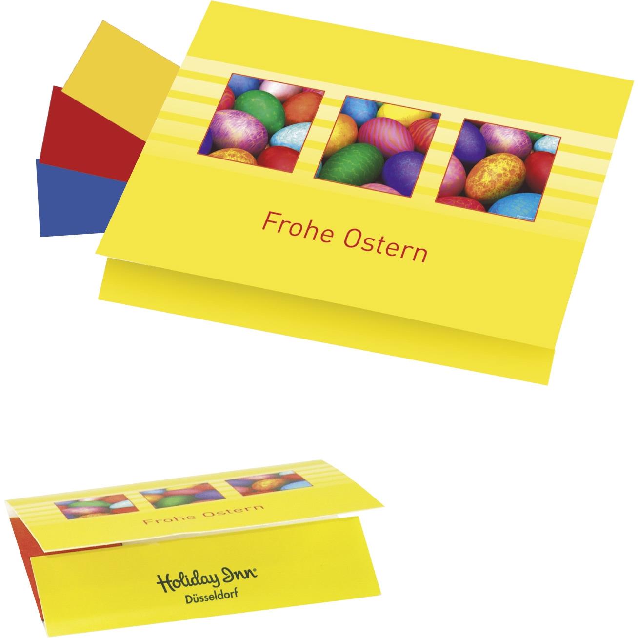 Klappkärtchen Eierfarben