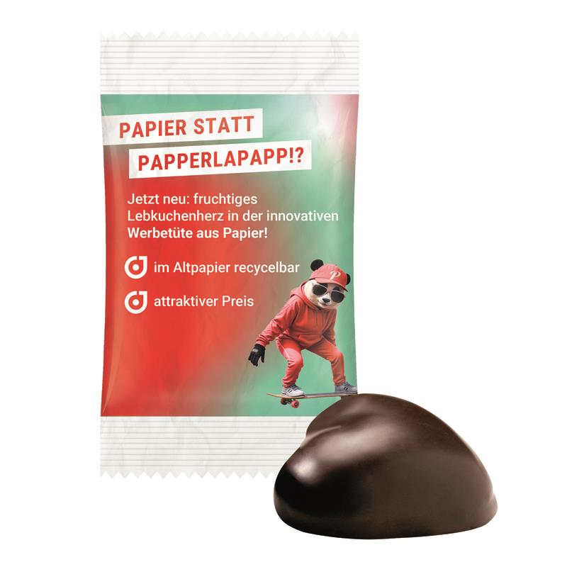 Lebkuchenherz WEISS Papiertüte