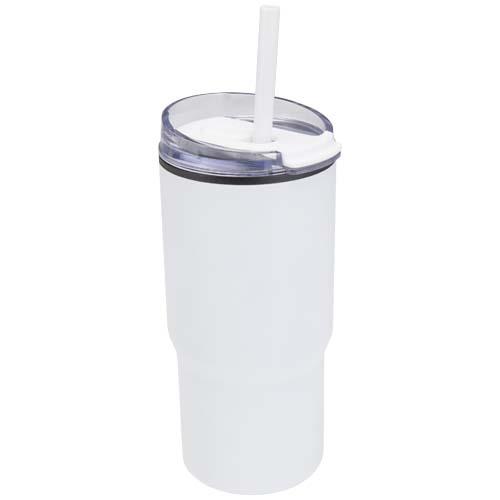 Westin 540 ml RCS Becher aus recyceltem Material, doppelwandig isoliert, mit Trinkhalm