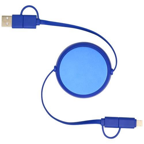Alasia 100 cm 5-in-1 Kabel aus recyceltem Kunststoff und Aluminium, einziehbar, für Datenübertragung und mit 45W Schnellladun