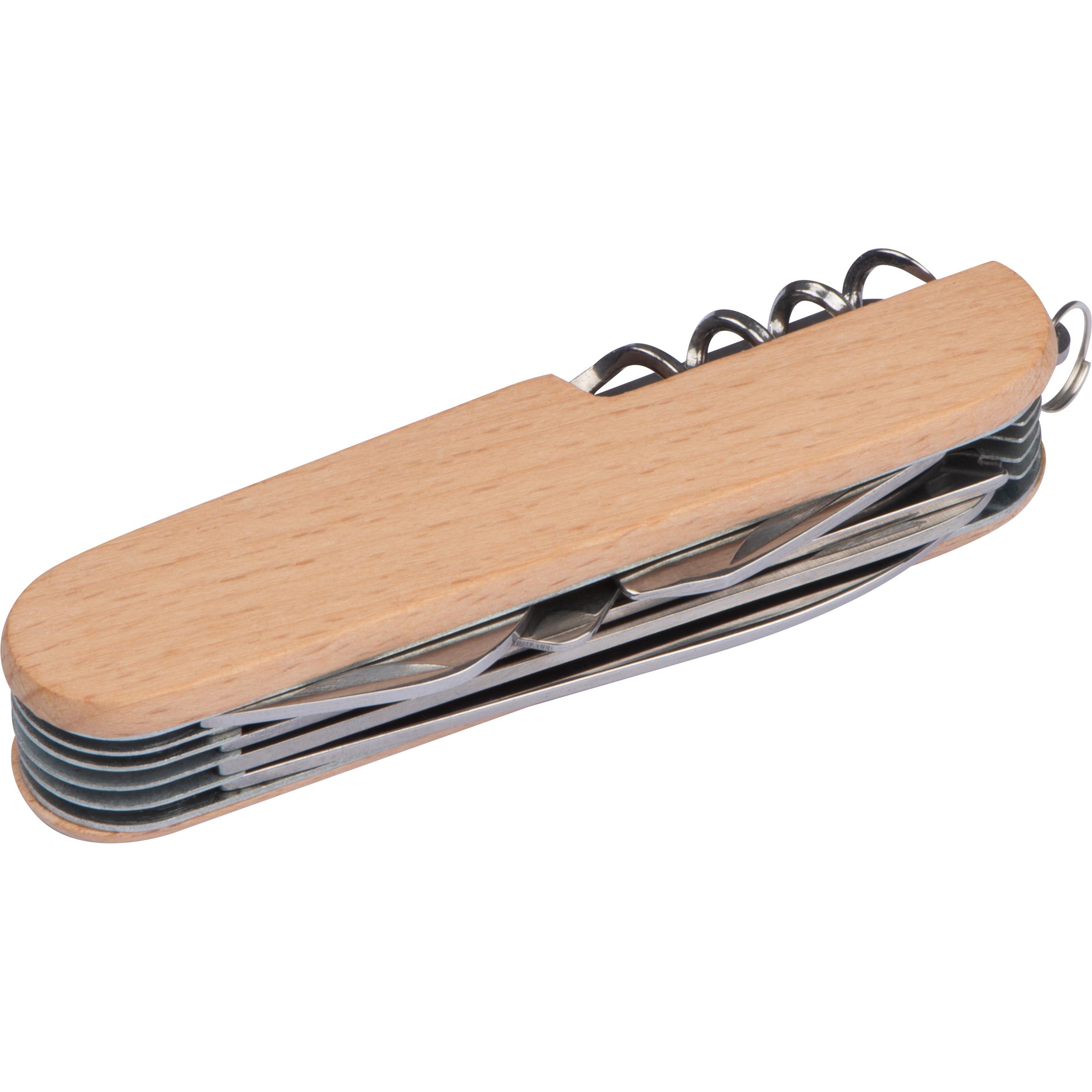 Taschenmesser aus Edelstahl mit Holzummantelung NAPOLEONE