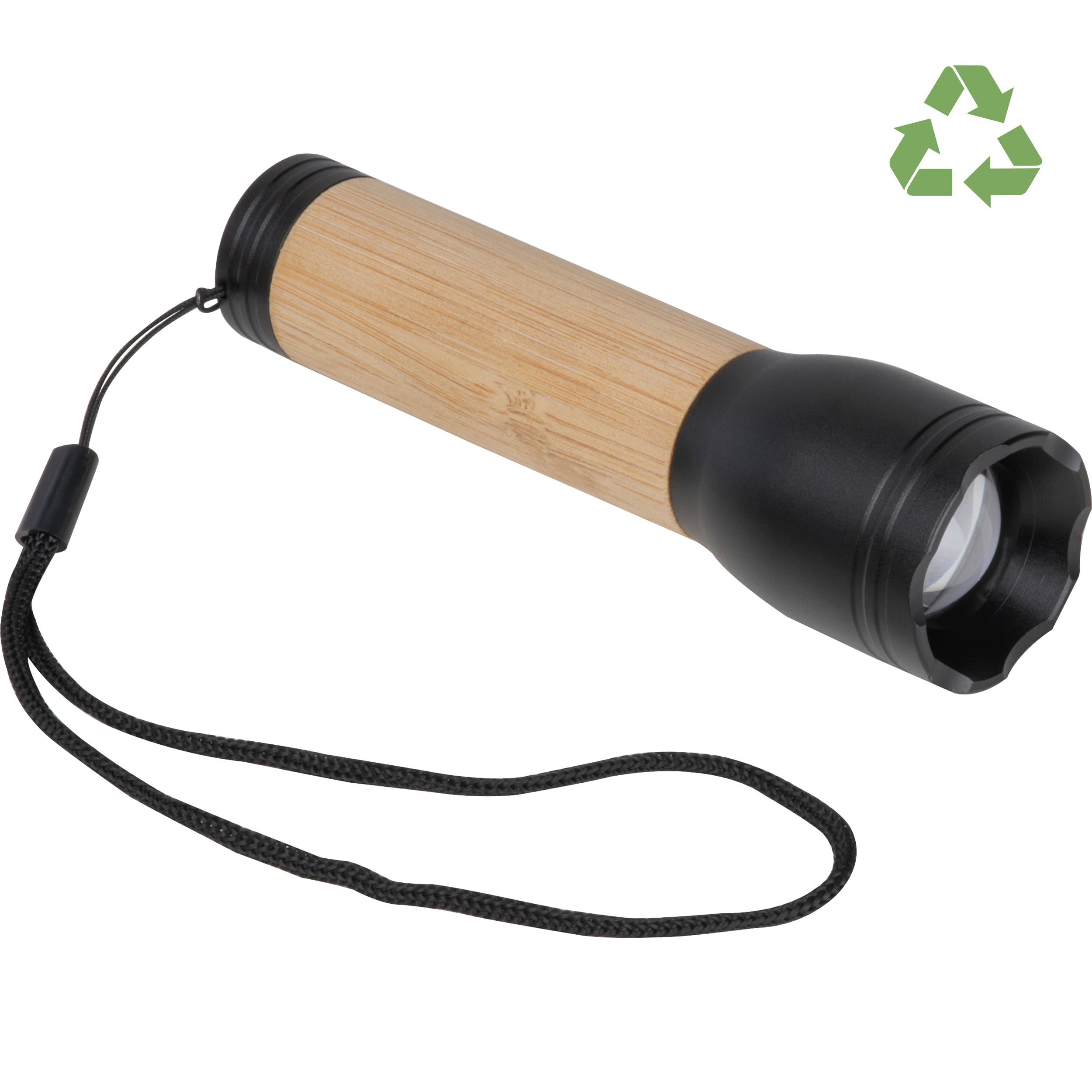 Bambus Taschenlampe mit Akku TRAVIS