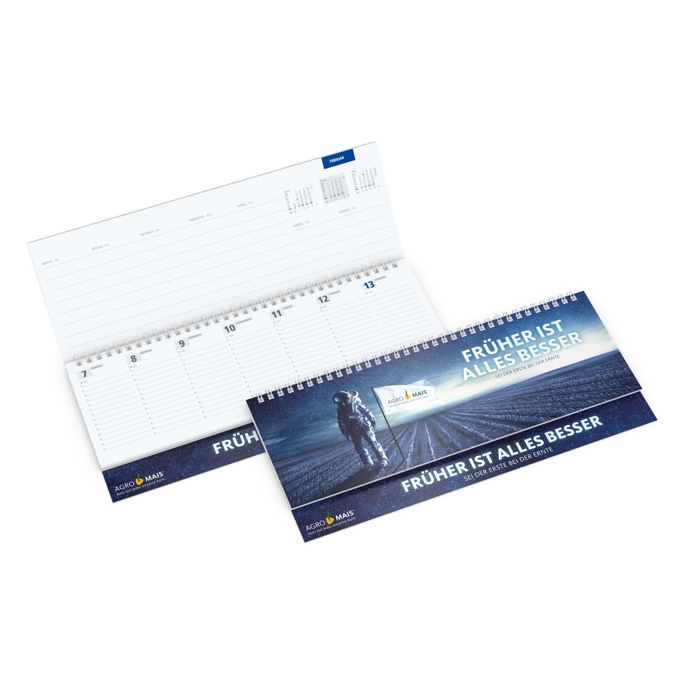 Tisch-Querkalender Master EXPRESS 1 Woche = 2 Seiten 8–21 Uhr
