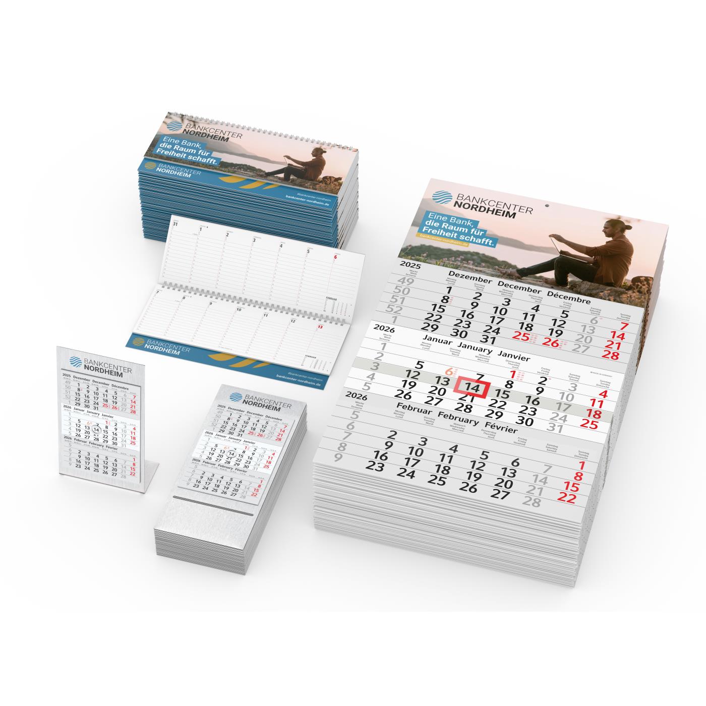 Spar-Set Kalender 150 Monatskalender Tischkalender