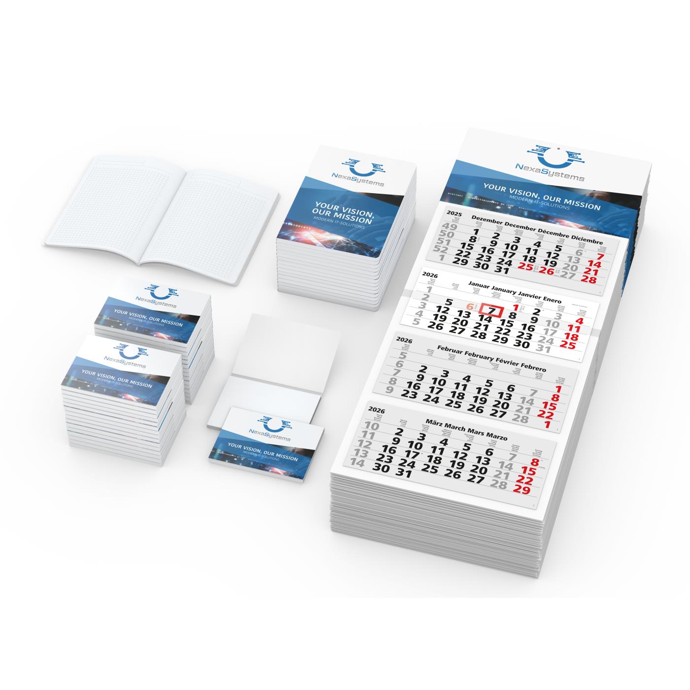 Spar-Set Office 250 Kalender Haftnotizen Notizbücher