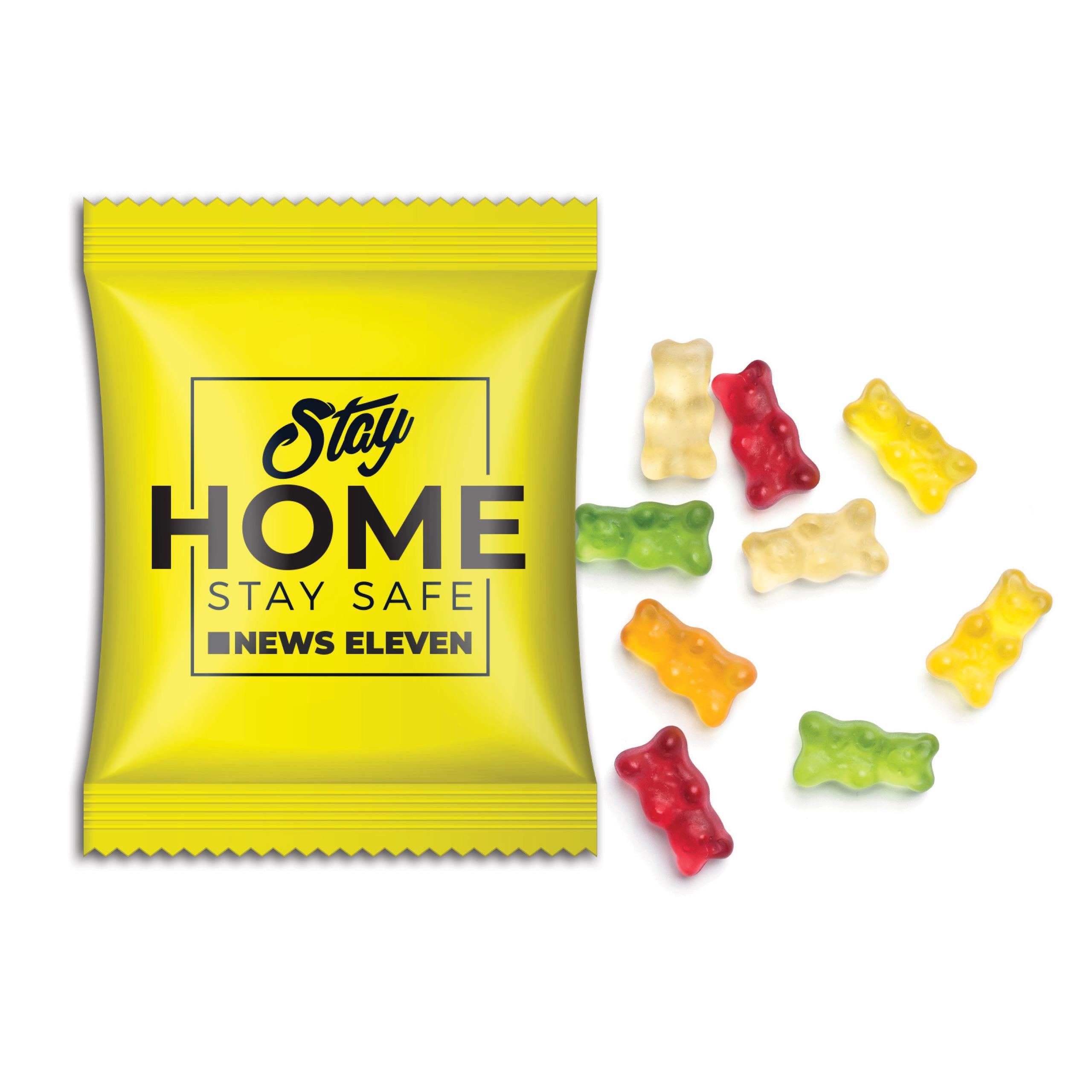 Mini-Gummibärchen vegan im Werbetütchen