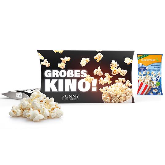 Mikrowellen-Popcorn in Werbekartonage