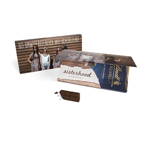 Lindt Schokoladentafel in Mailingmappe