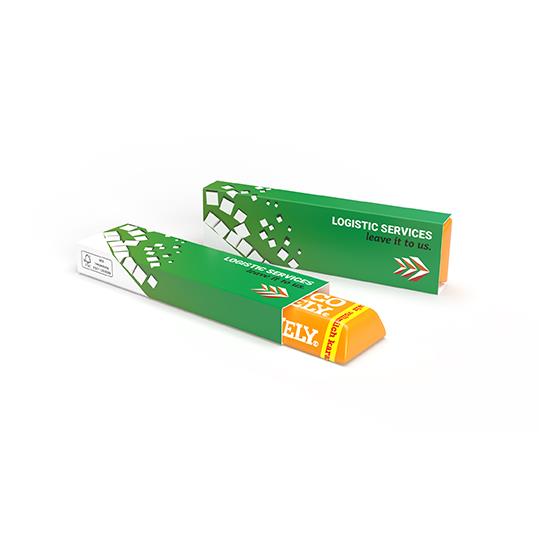 Tony´s Chocolonely Riegel im Werbeschuber