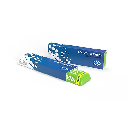 Tony´s Chocolonely Riegel im Werbeschuber
