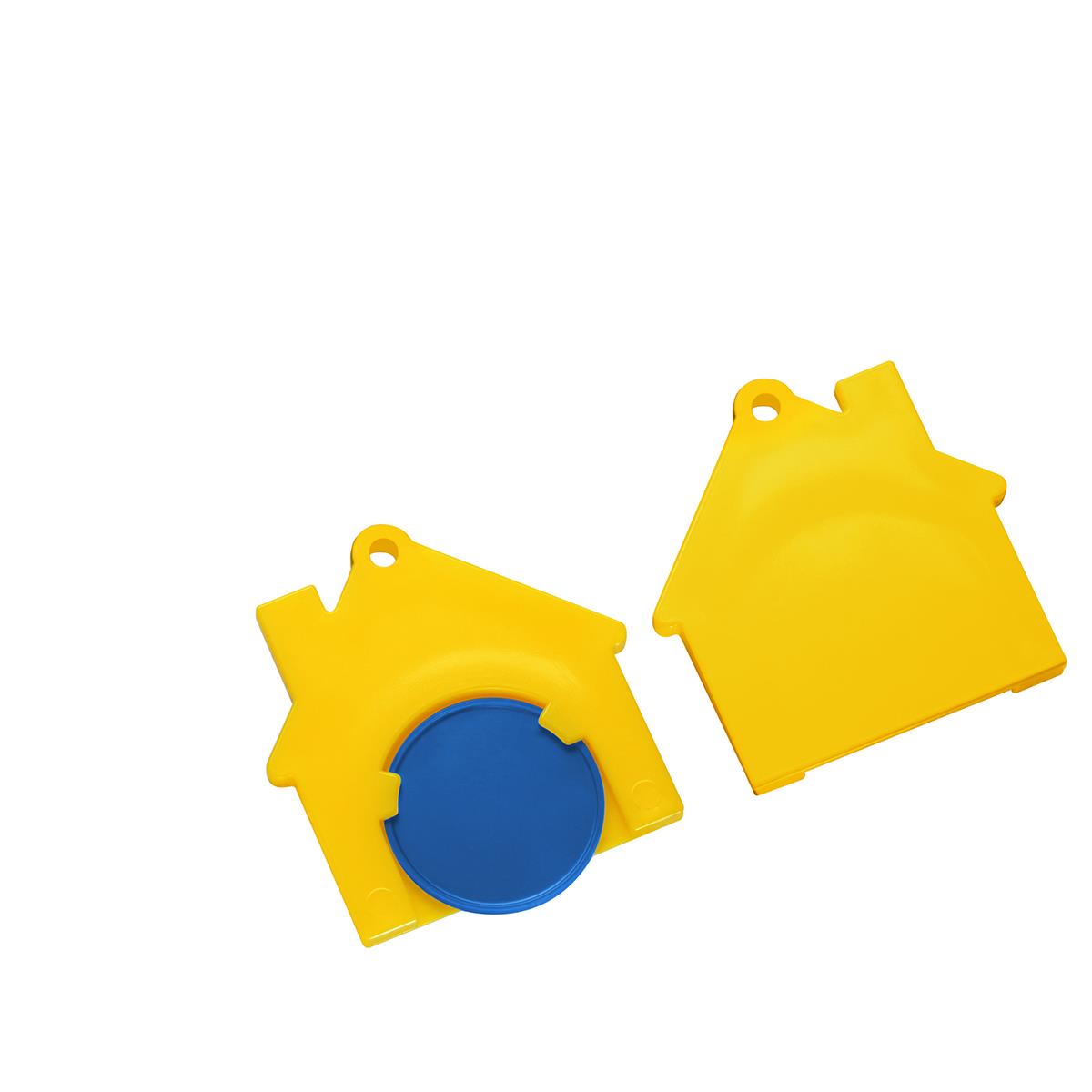 Chip blau, Chiphalter gelb