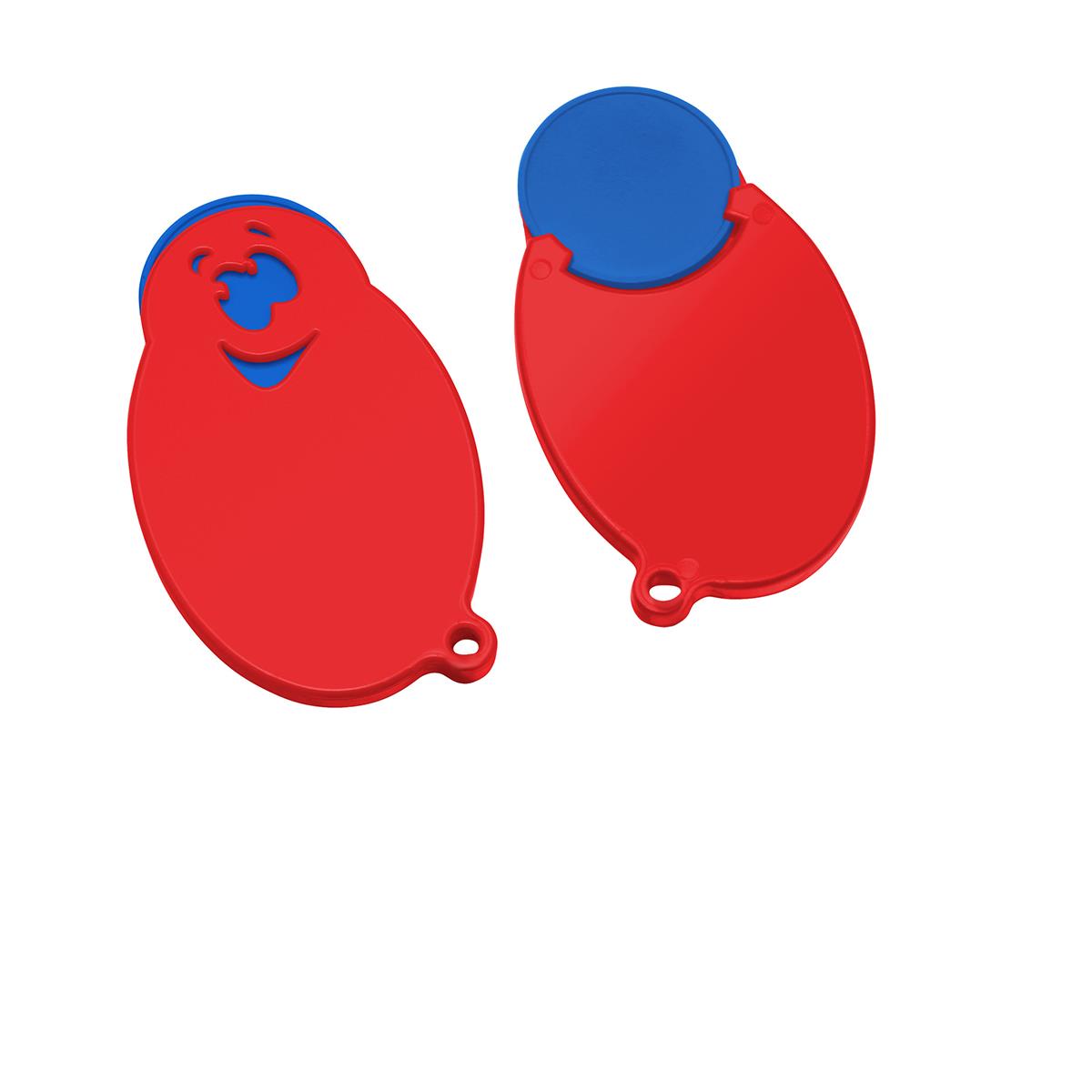 Chip blau, Chiphalter rot