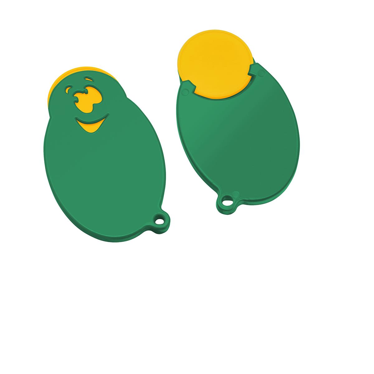 Chip gelb, Chiphalter grün