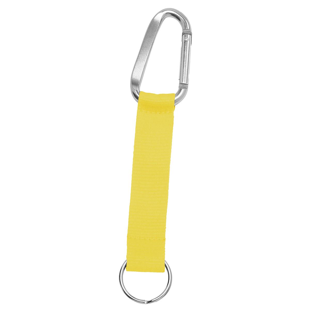 Grundfarbe Pastellgelb (ca. Pantone PYC), Karabiner silber