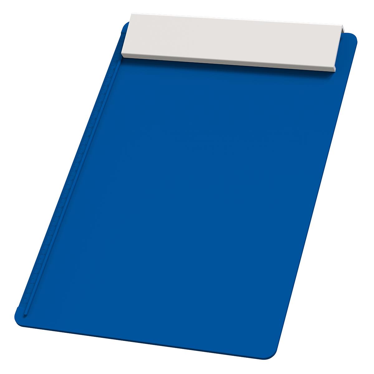 Platte blau, Leiste weiß