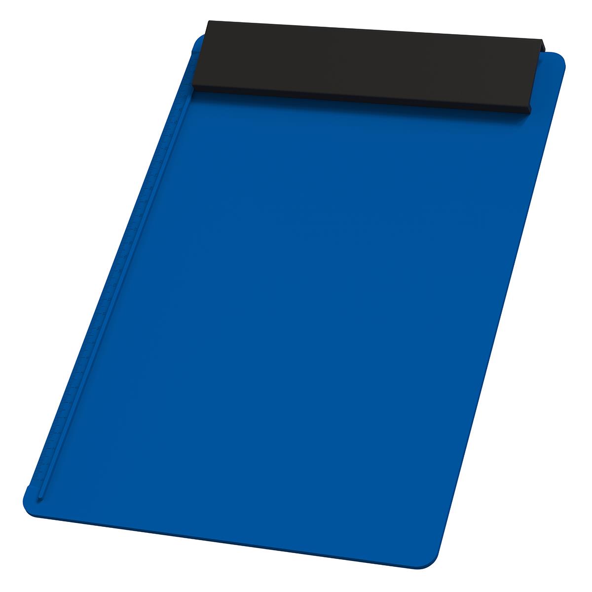 Platte blau, Leiste schwarz