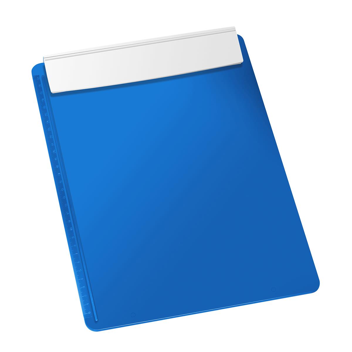 Platte blau, Leiste weiß
