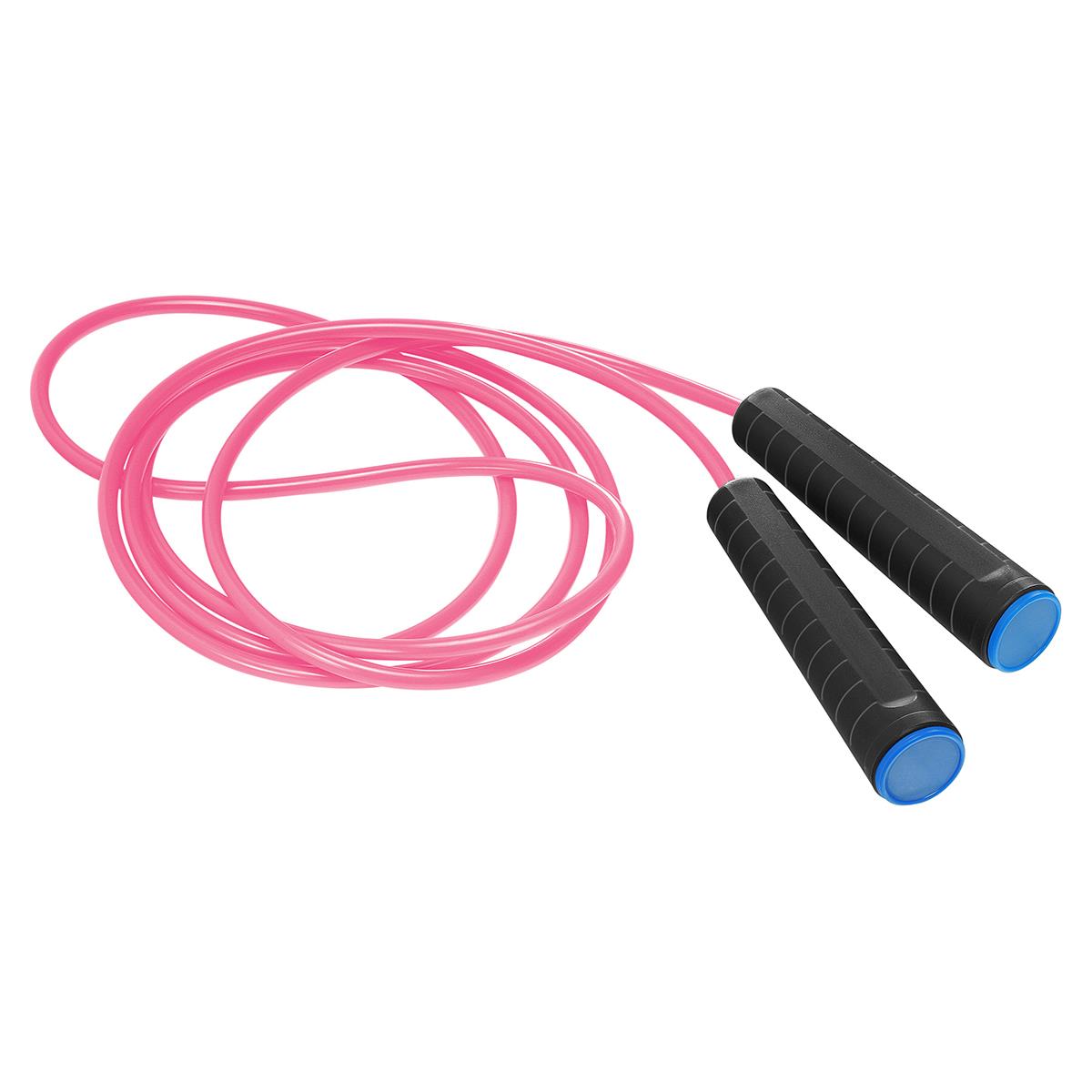 Griff schwarz, Deckel blau, Seil pink