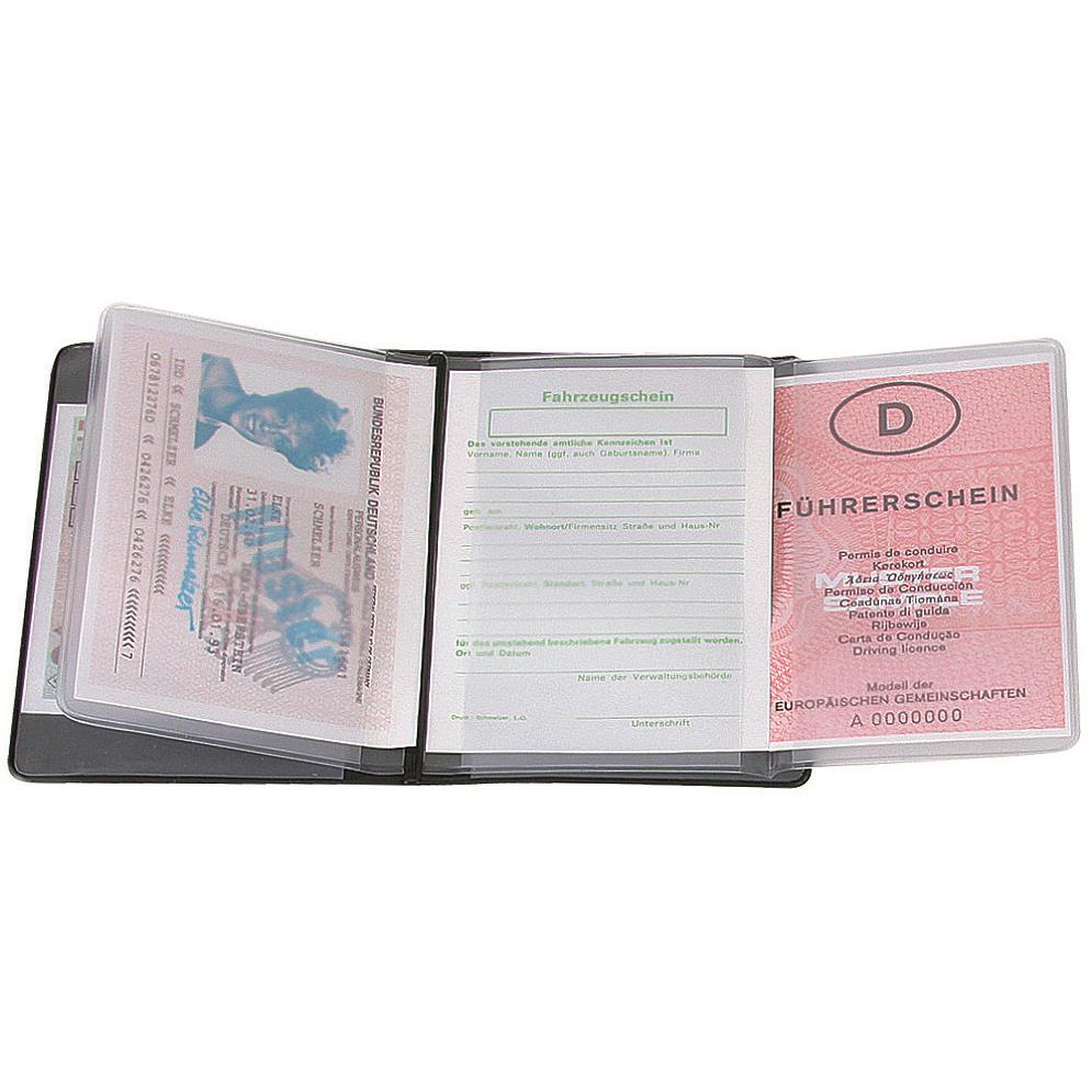 CreativDesign® Ausweistasche ´5-fach´ Normalfolie schwarz