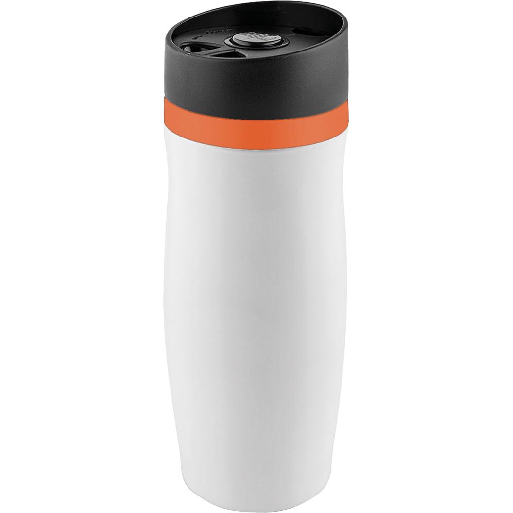 Metmaxx® Thermobecher ´CremaExtensa´ weiß/Ring orange