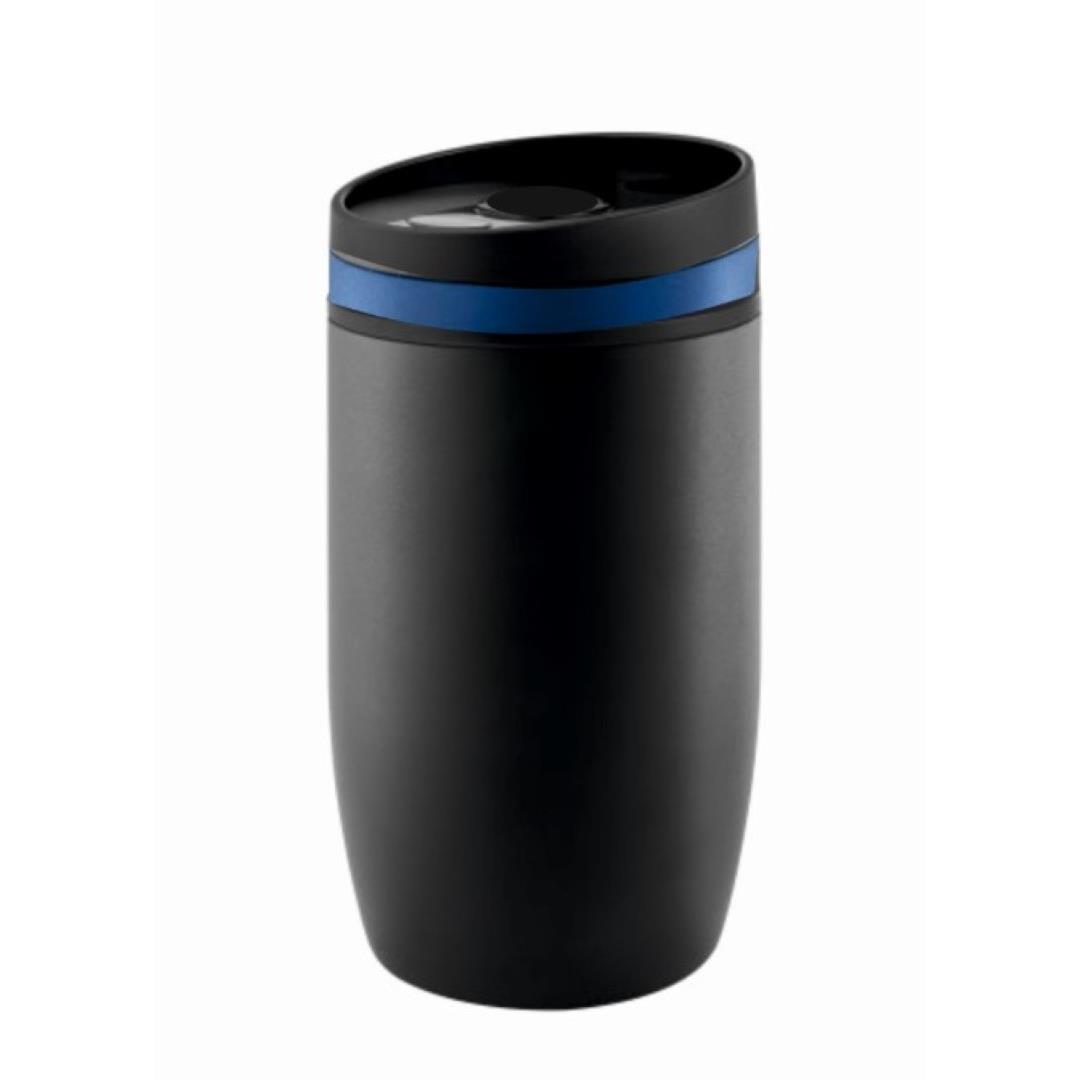 Metmaxx® Thermobecher ´CremaOfficinaNero´ schwarz/Ring blau