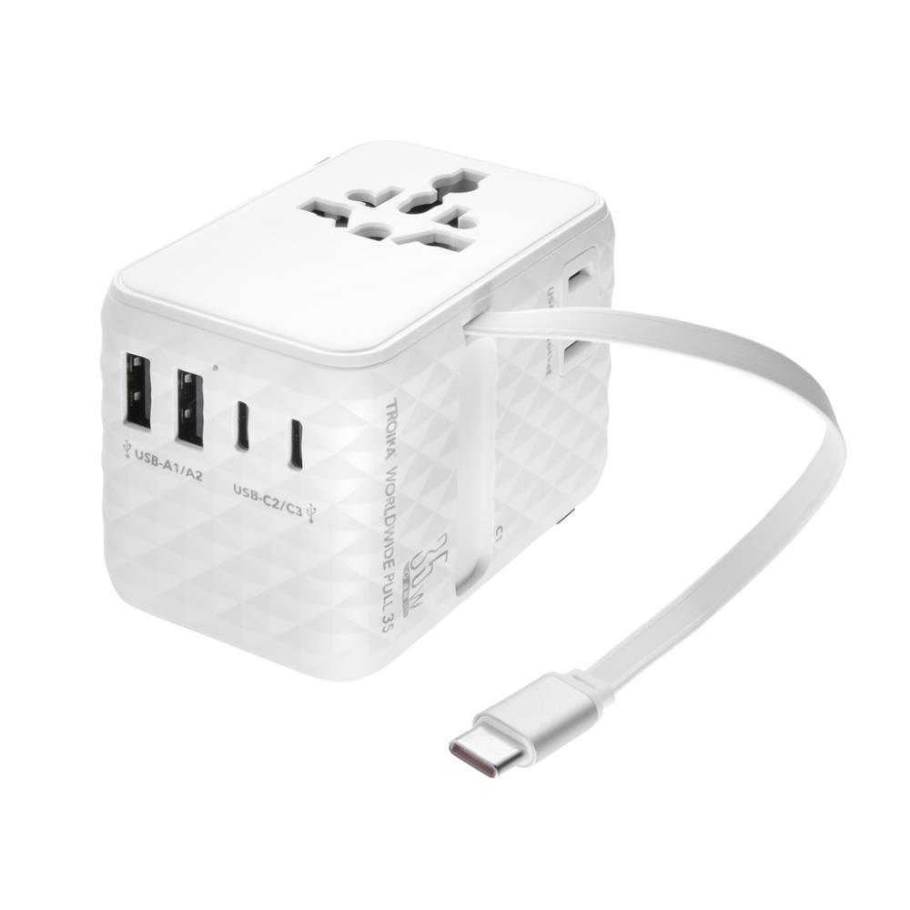 TROIKA Reiseadapter WORLDWIDE PULL 35