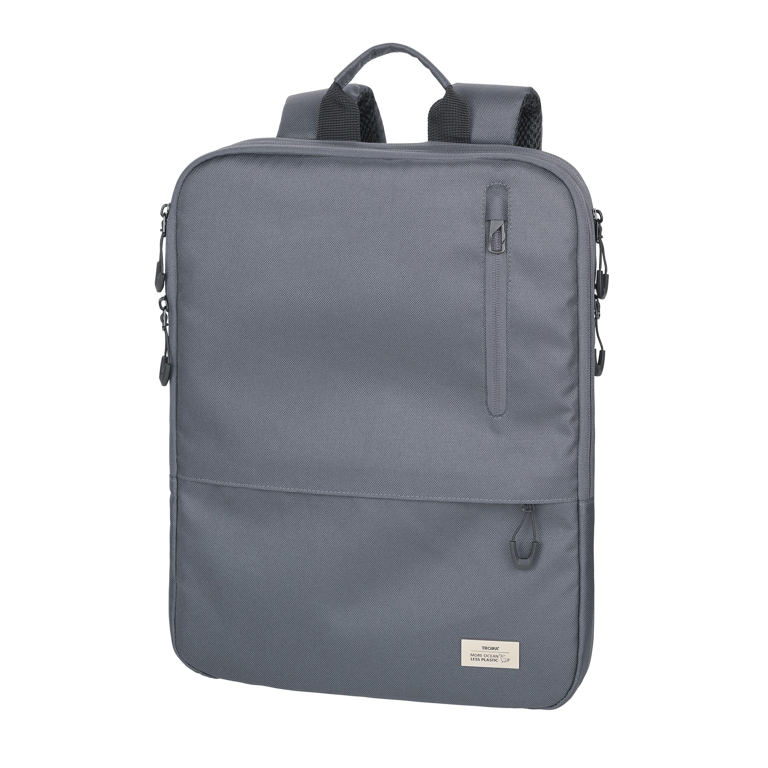 TROIKA Laptop-Rucksack BLUE CYCLE EXPANDABLE
