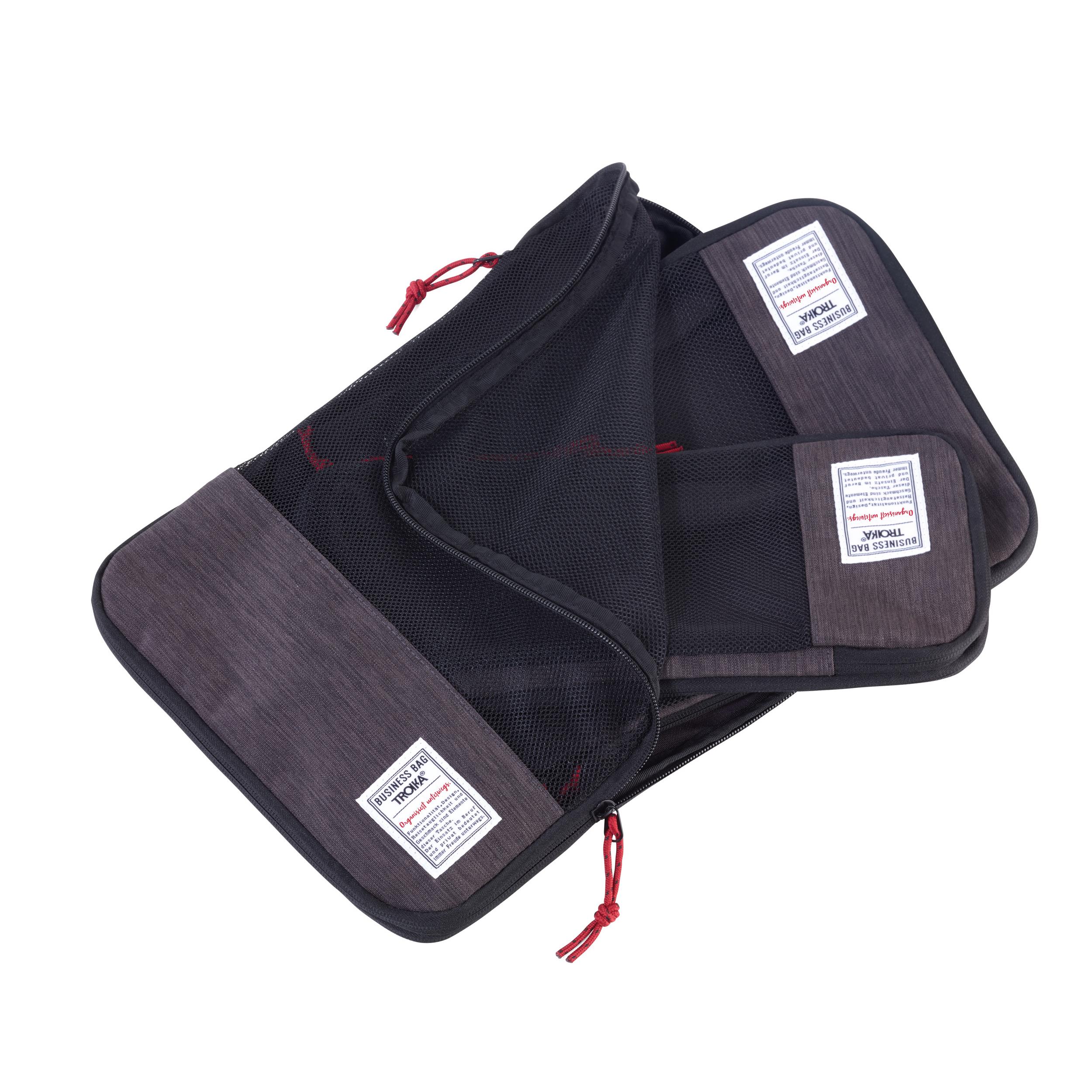 TROIKA Reise-Kompressionstaschen Set BUSINESS PACKING CUBES