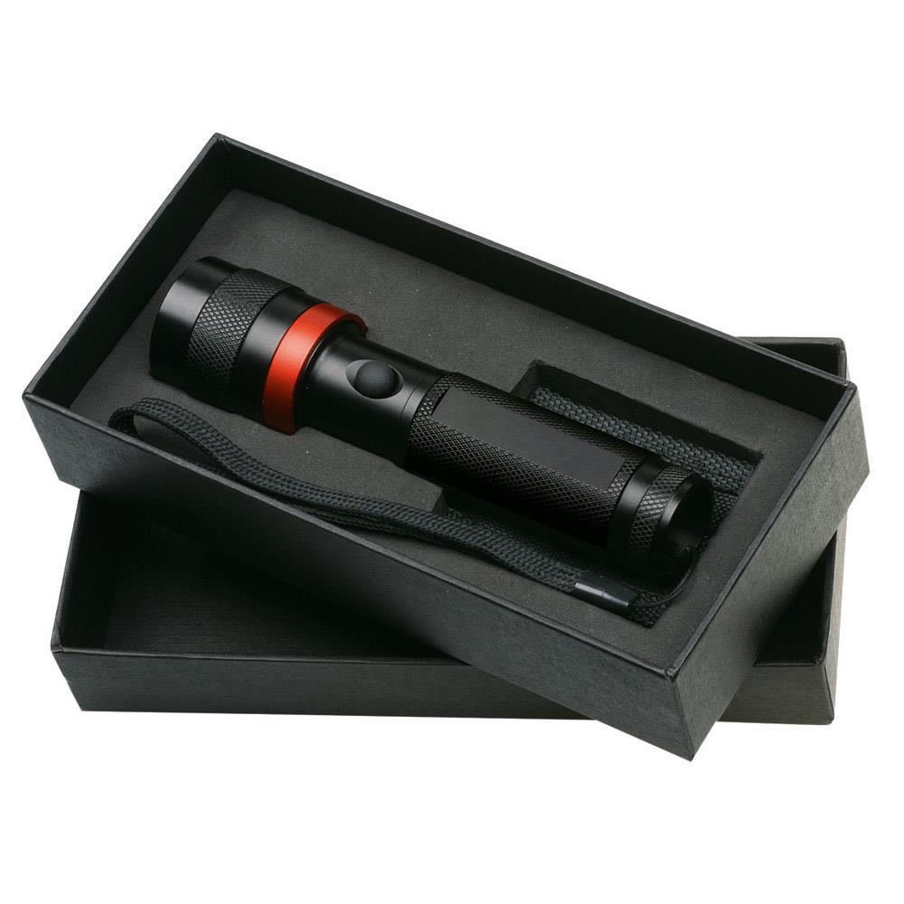 LED Leuchte ´Security 3W schwarz/rot´