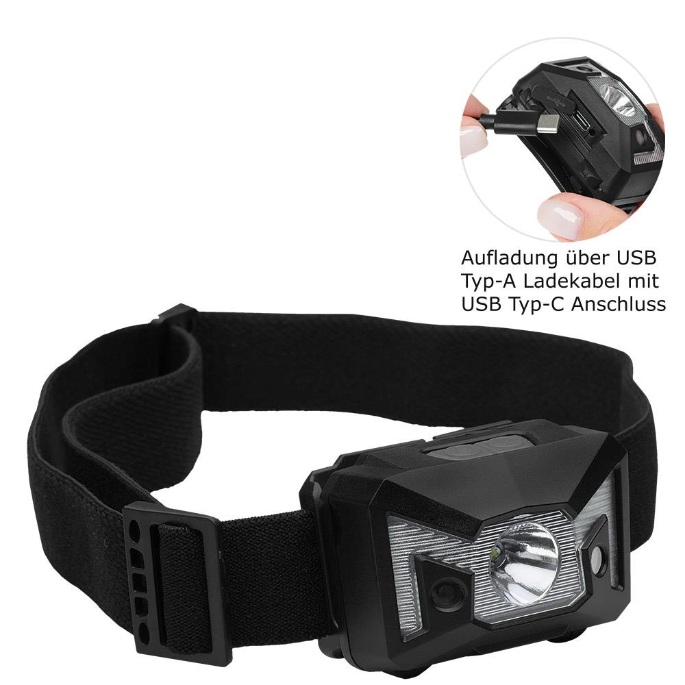 Aufladbare LED Stirnleuchte mit Sensorfunktion ´Sensor Head Light Charge 125 L´