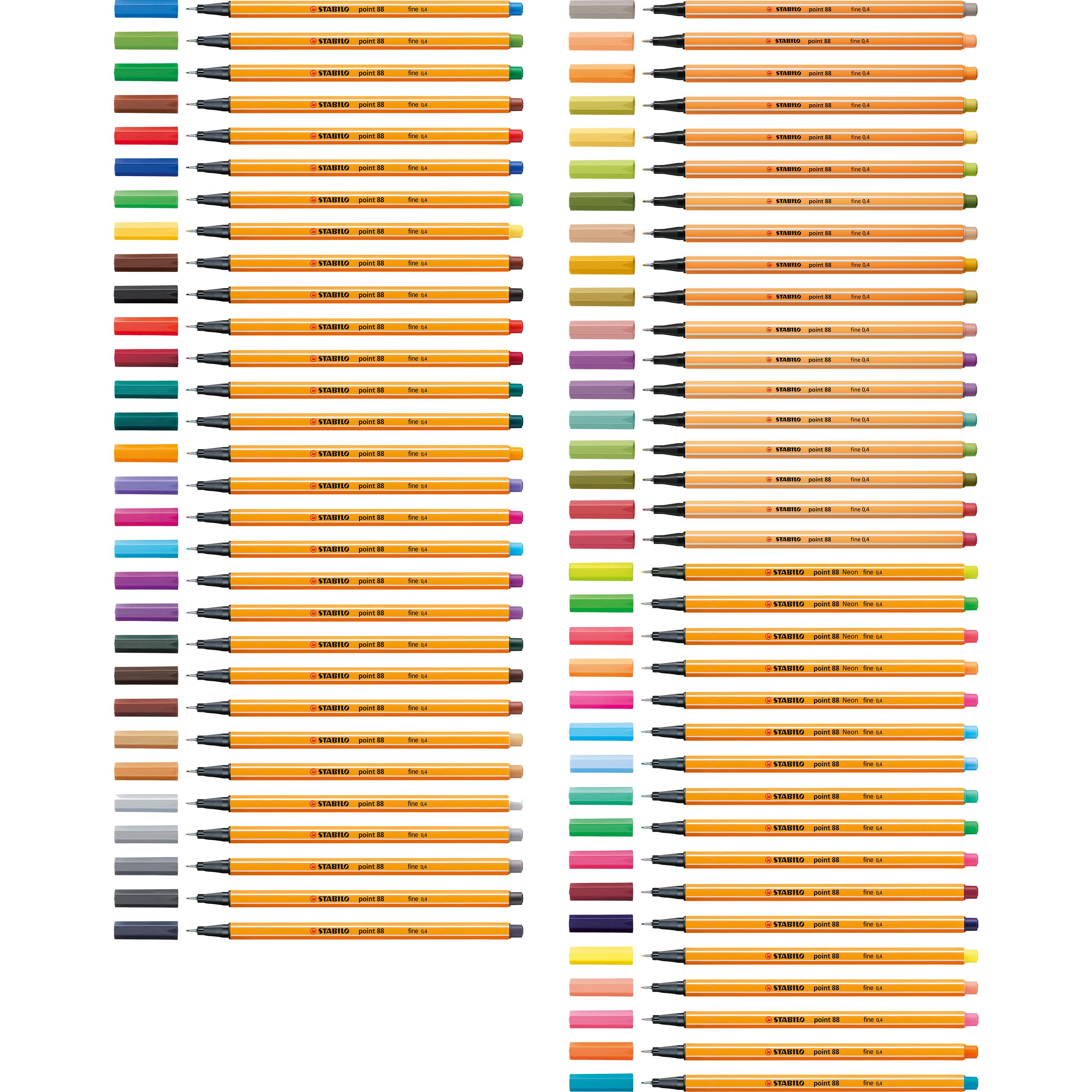 STABILO point 88 Click Set für 10 Fineliner