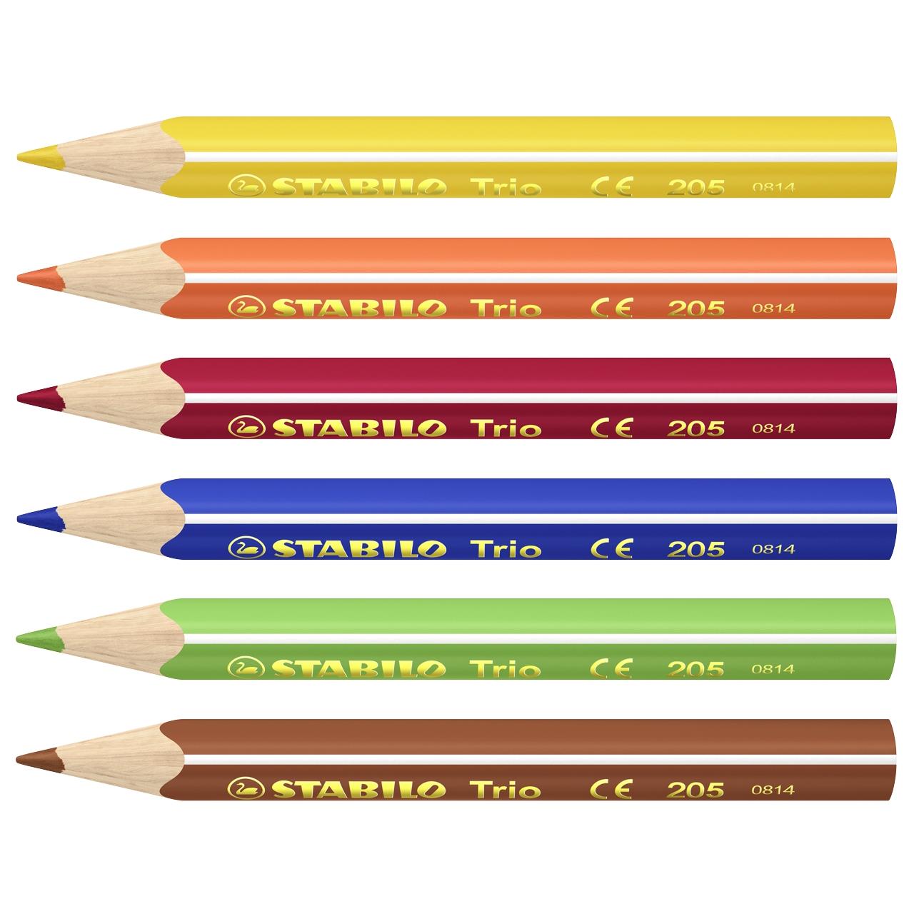 STABILO Trio short Farbstift 6er-Set