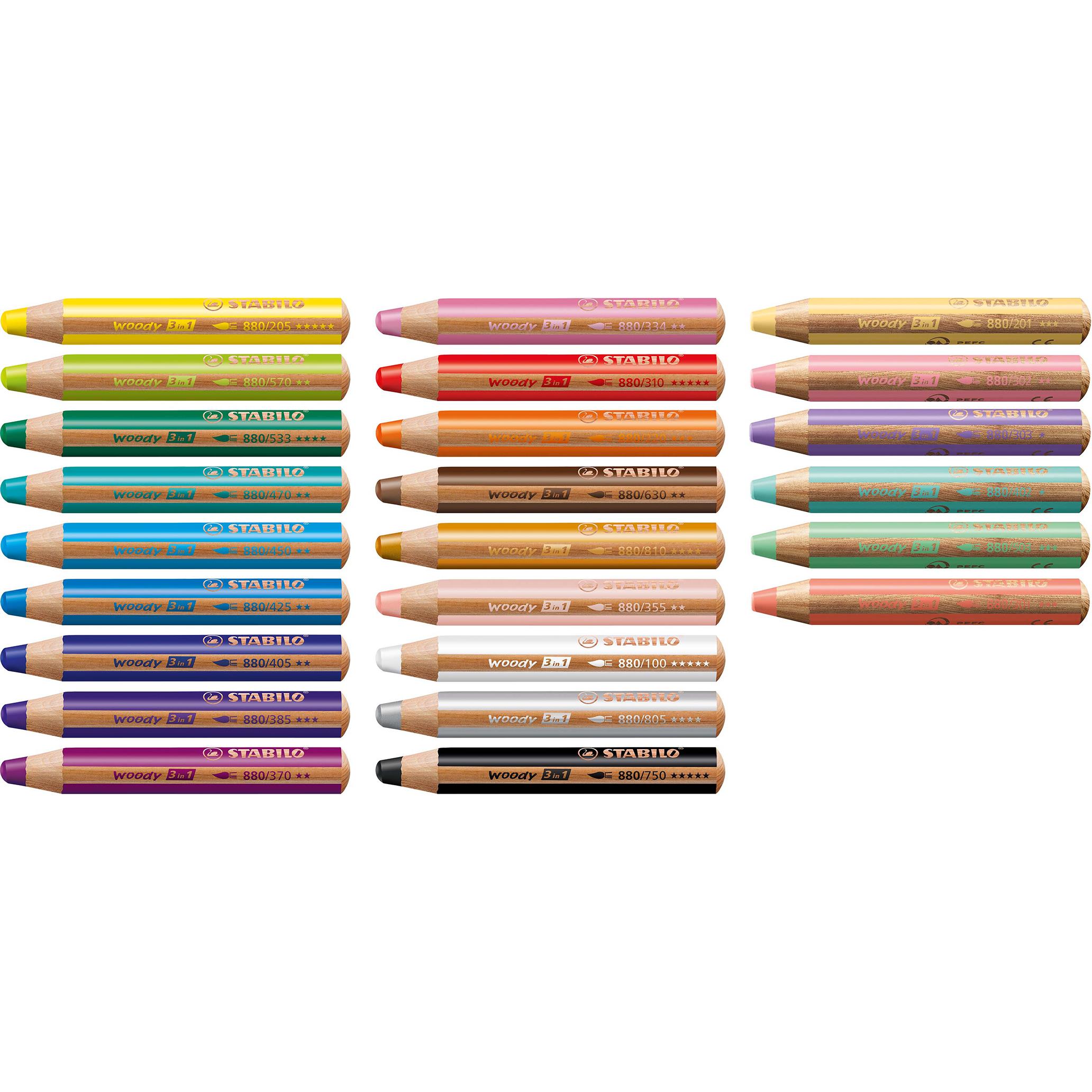 STABILO woody 3 in 1 Farbstift 4er-Set