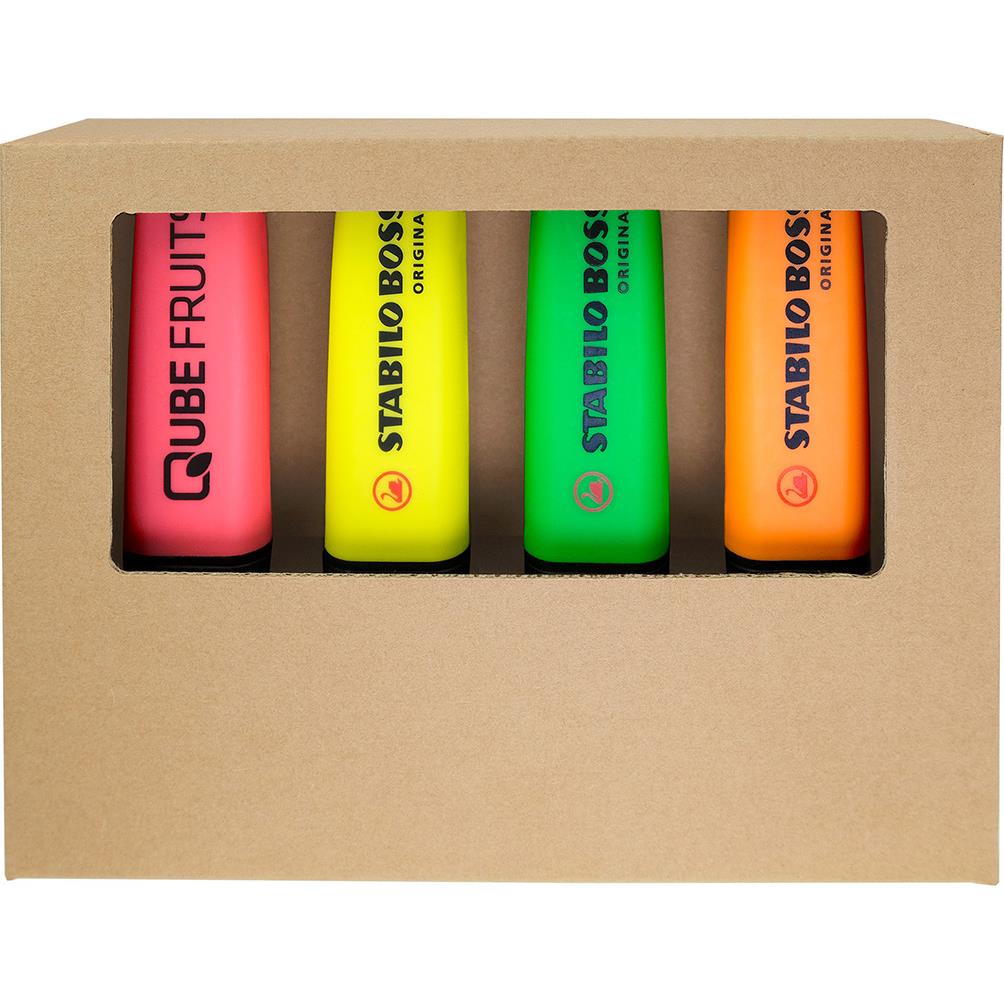 STABILO BOSS ORIGINAL 4er Tisch-Set Leuchtmarkierer