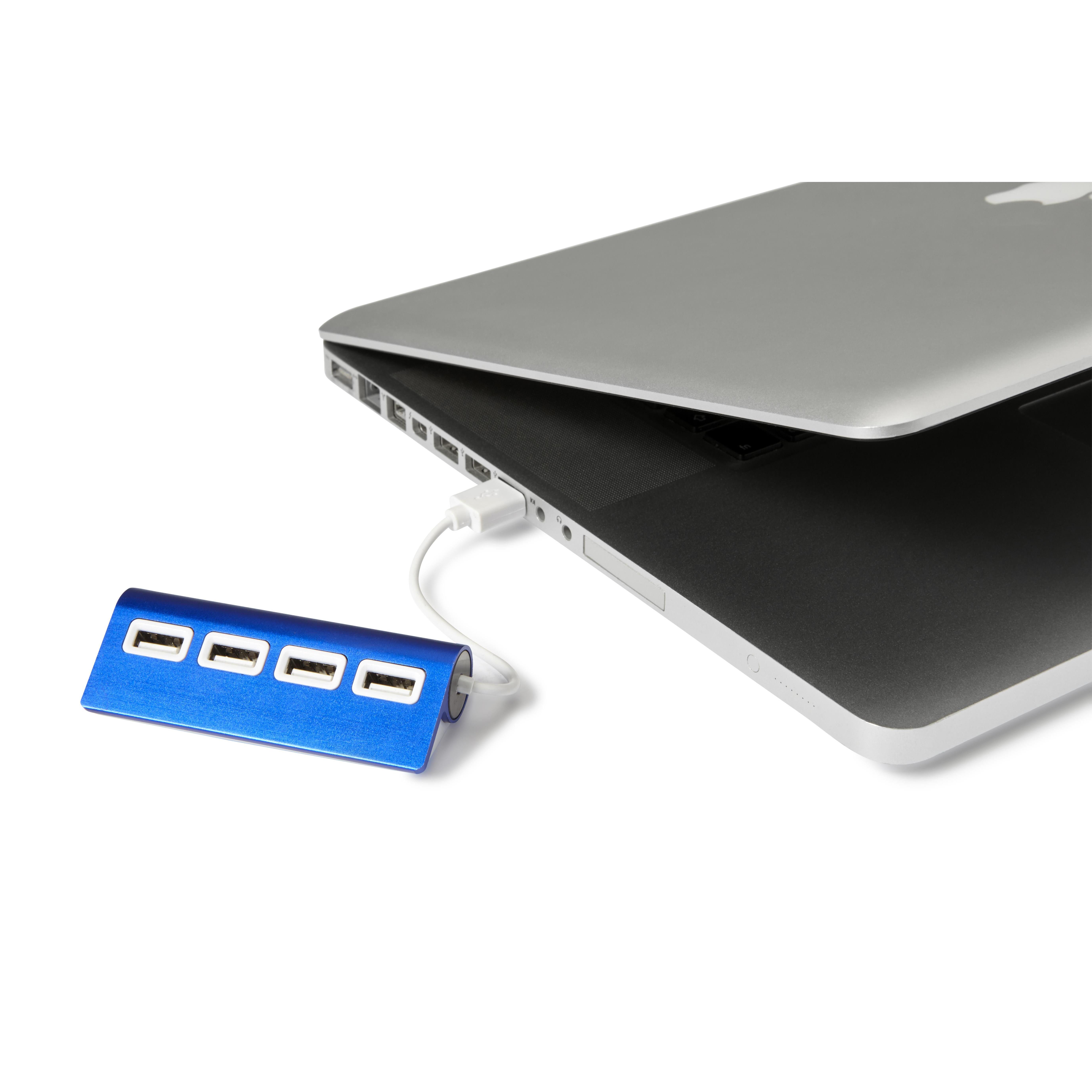 USB-Hub Leo | Aluminium | 4 Anschlüsse