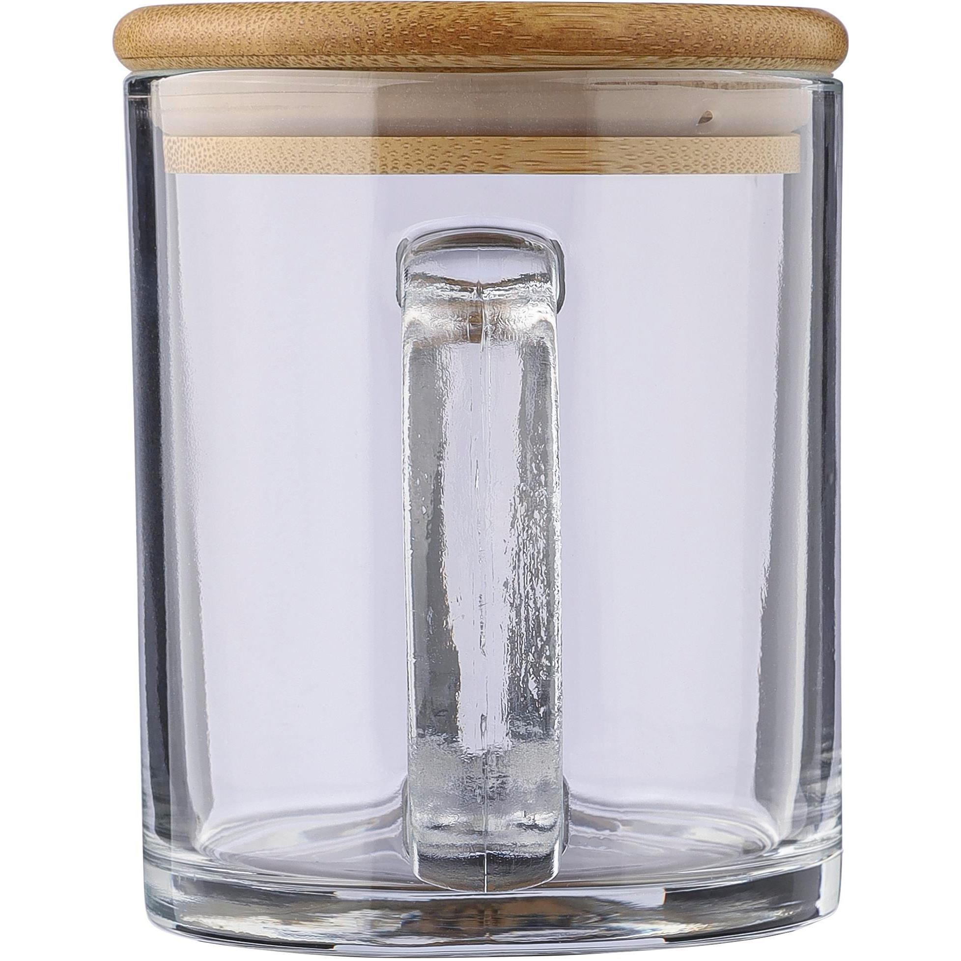 Trinkbecher Ashley | Glas | Bambusdeckel | 300 ml