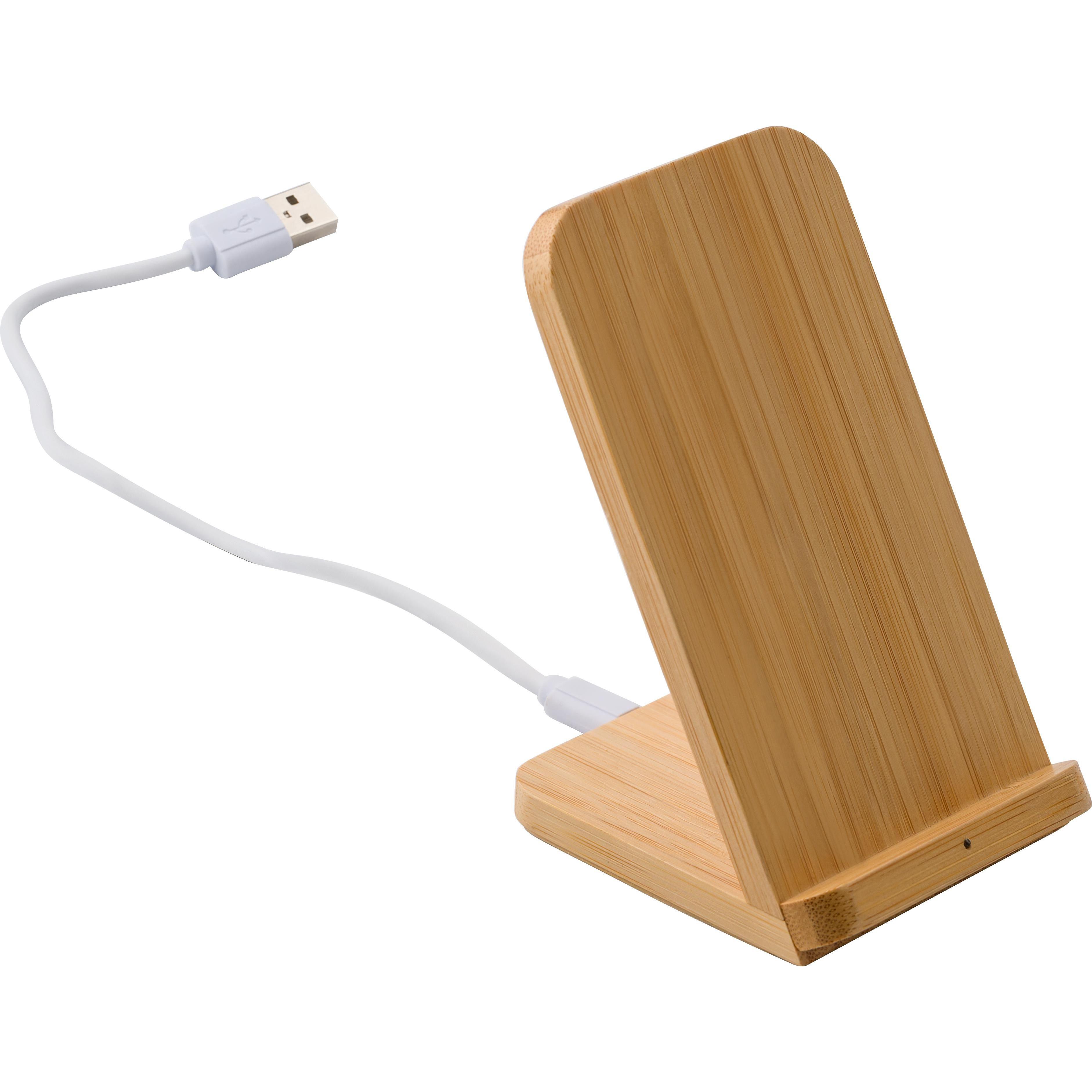 Wireless-Ladegerät aus Bambus Claudie