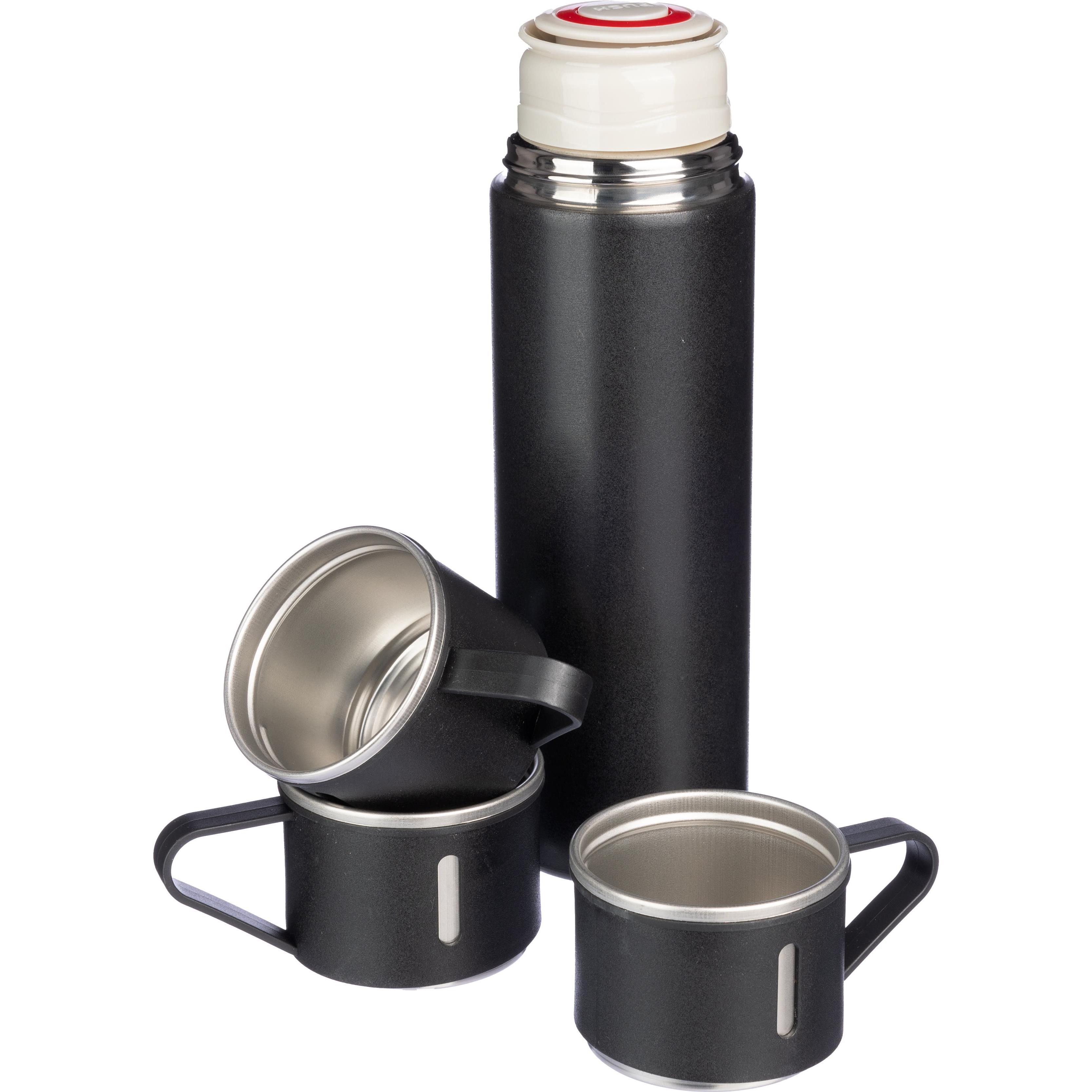 Thermosflaschen-Set | Edelstahl | 420 ml + 2 Becher