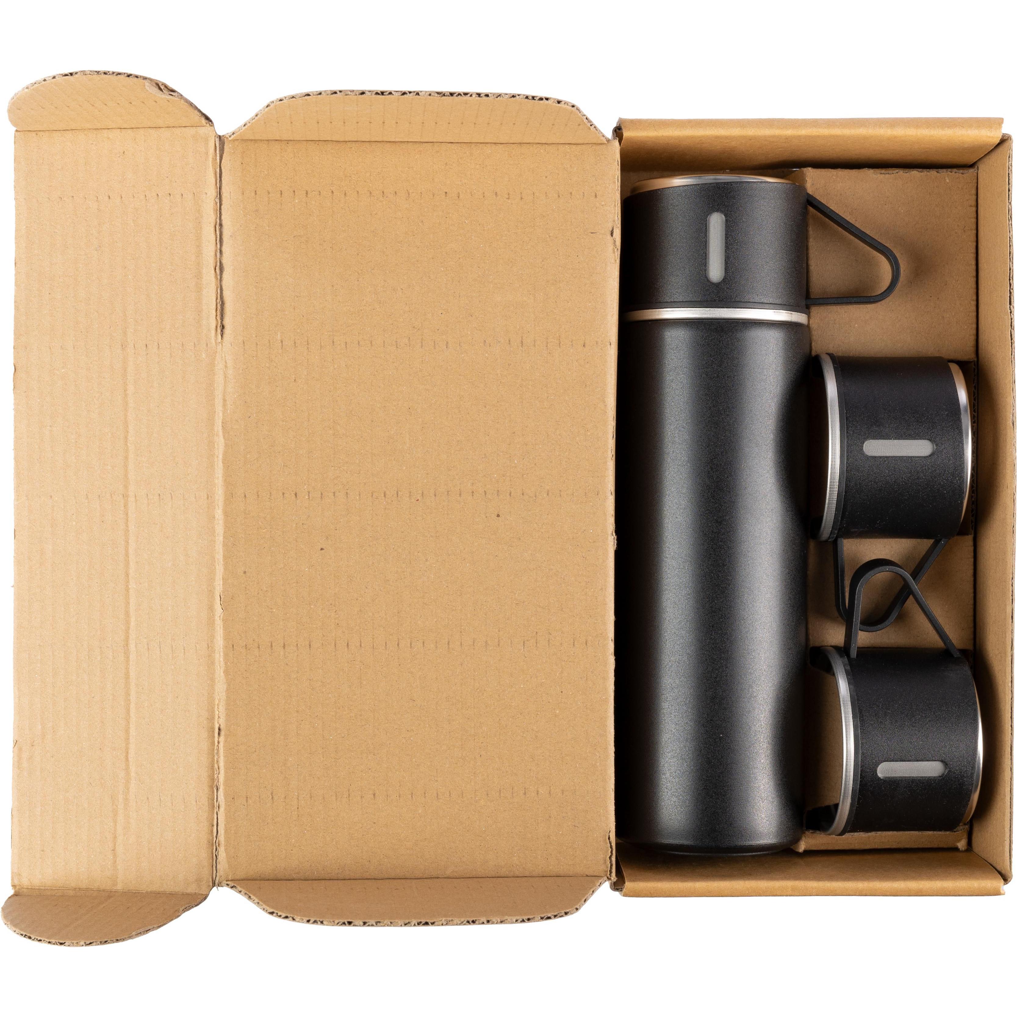 Thermosflaschen-Set | Edelstahl | 420 ml + 2 Becher